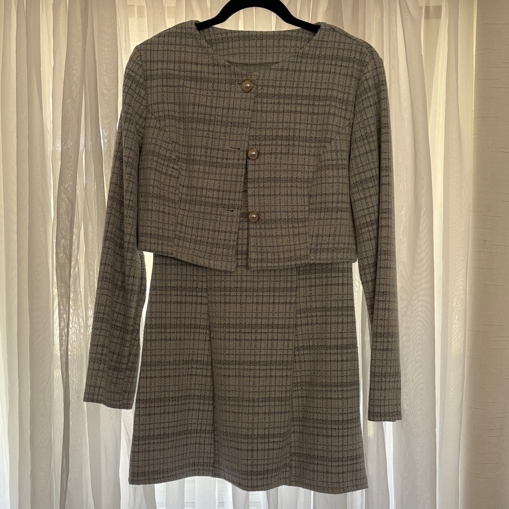 Plaid Two-Piece Dress